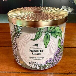 NEW FRESH CUT LILACS 3-Wick 14.5 oz Candle Bath & Body Works